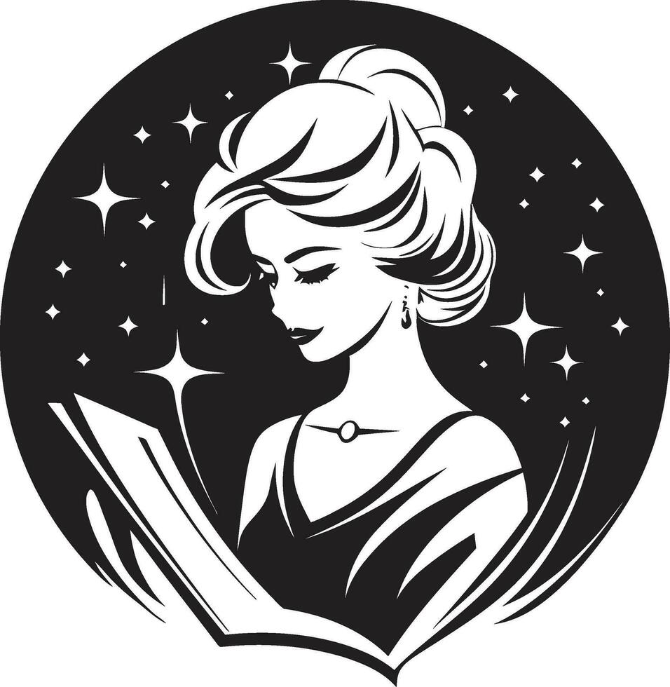 livre de connaissance femelle instructeur dans vecteur logo conception le icône de sagesse femme enseigne avec livre vecteur symbole