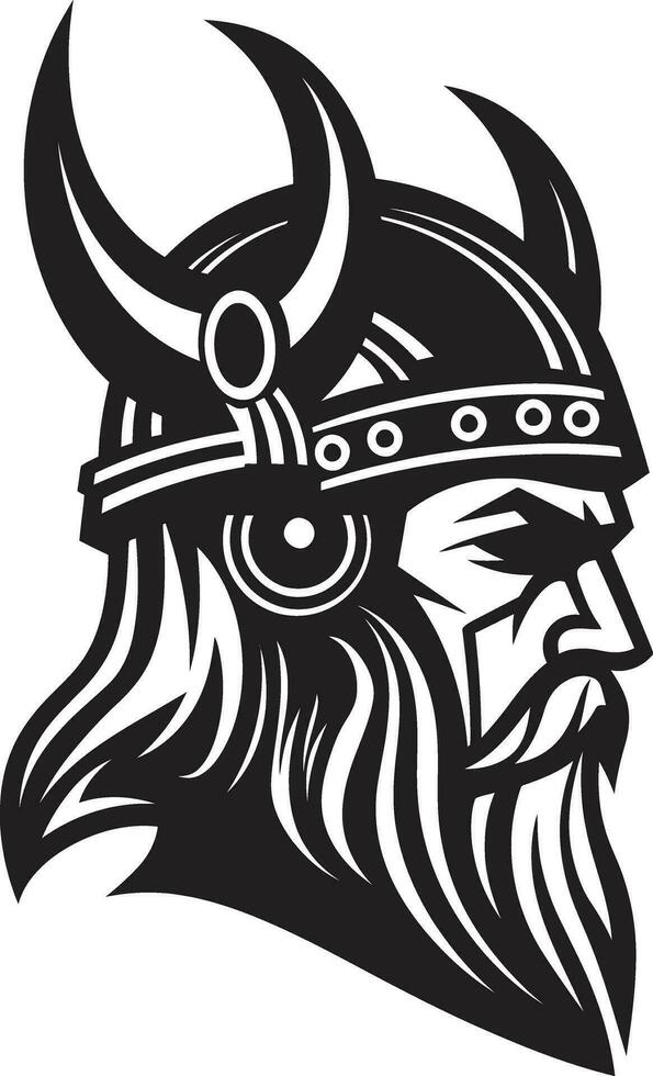 nordique navigateur une viking logo dans vecteur héritage de le drakkar une viking Gardien icône