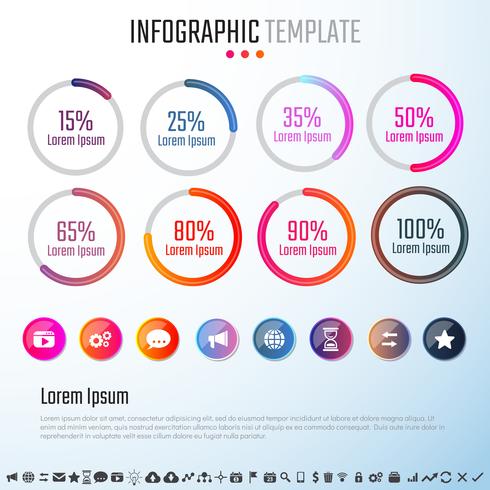 Modèle de conception d&#39;infographie vecteur