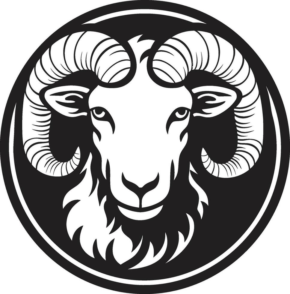 sculpté mouton symbole laineux vision ébène ovin insigne graphique majesté vecteur