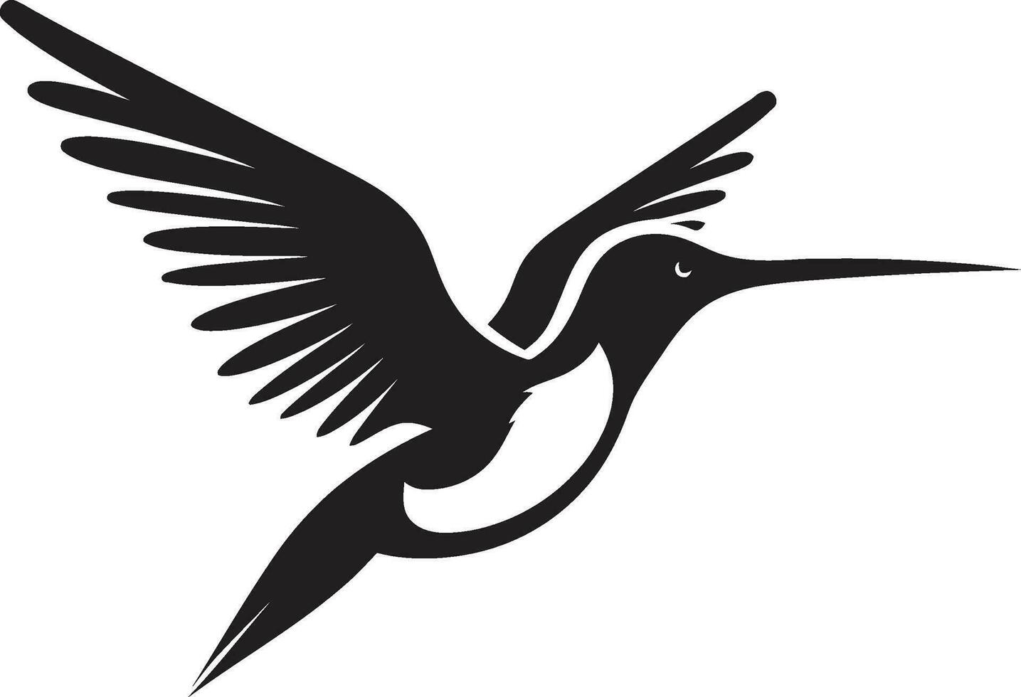 moderne noir colibri logo colibri emblème pour votre marque vecteur