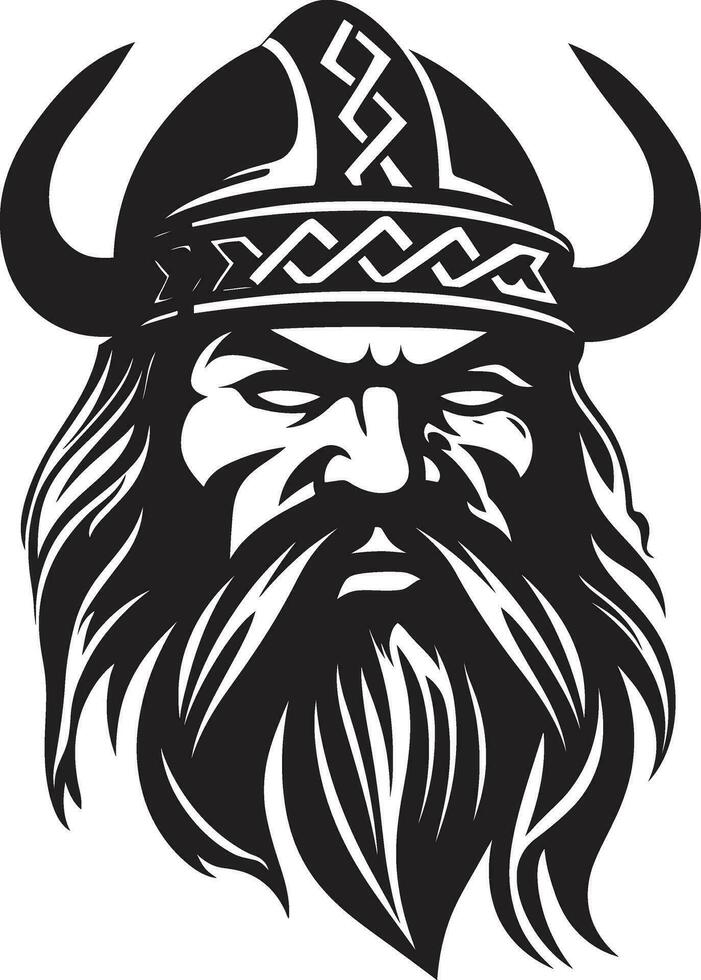porteurs de bouclier héritage une viking Gardien mascotte berserker fraternité une féroce viking icône vecteur