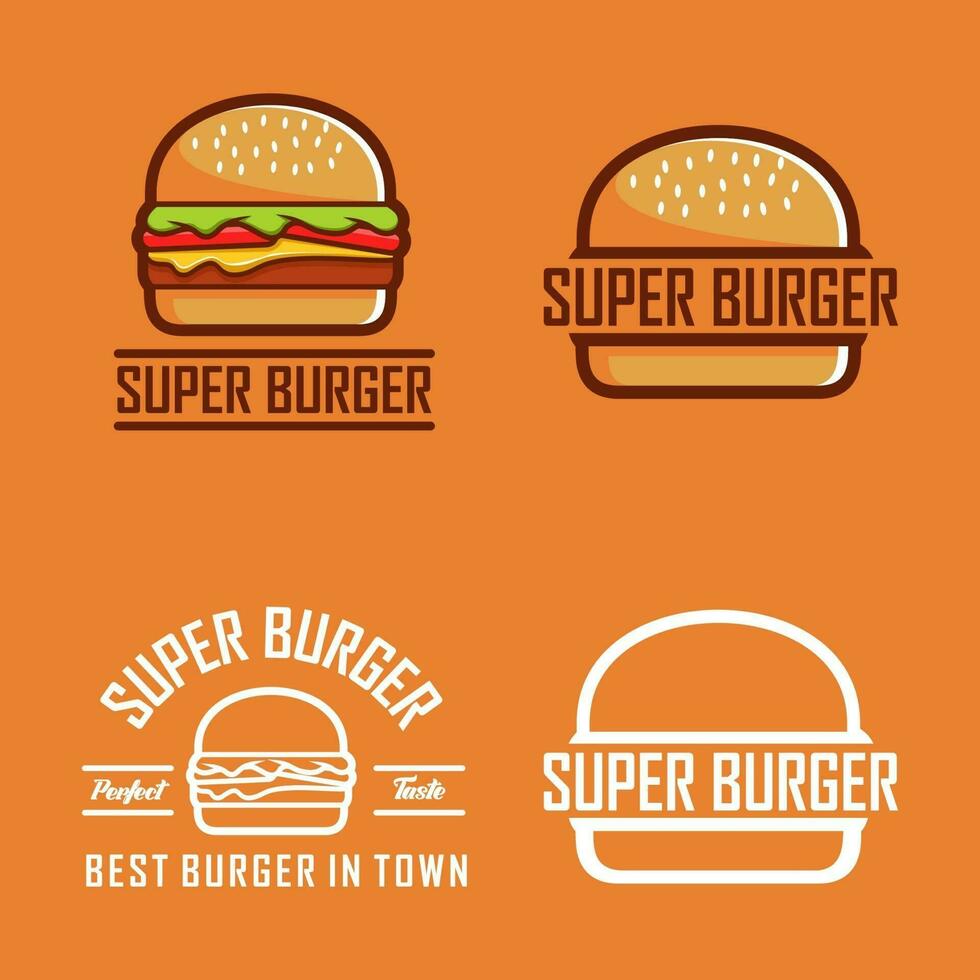 vecteur de logo de hamburger