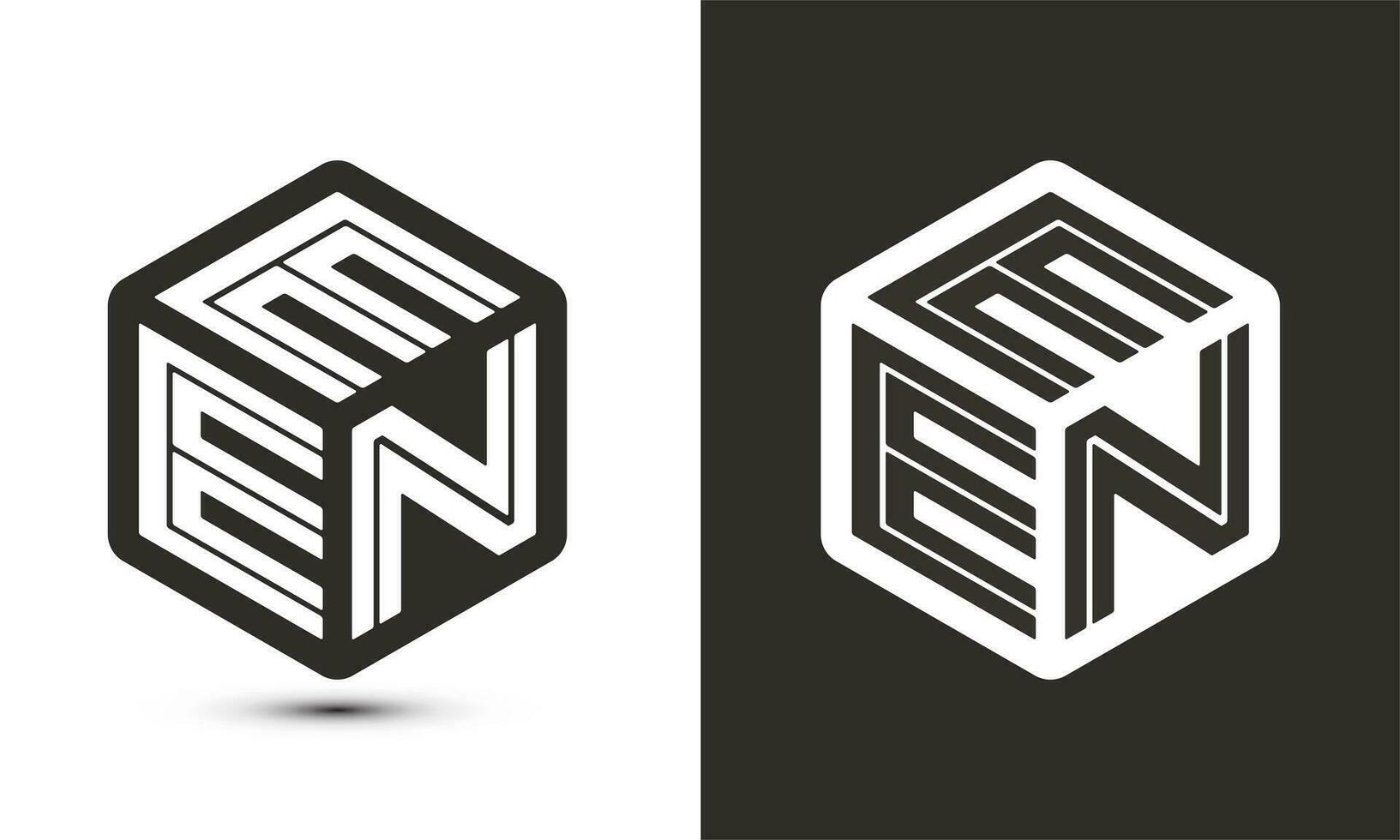 een lettre logo conception avec illustrateur cube logo, vecteur logo moderne alphabet Police de caractère chevauchement style.