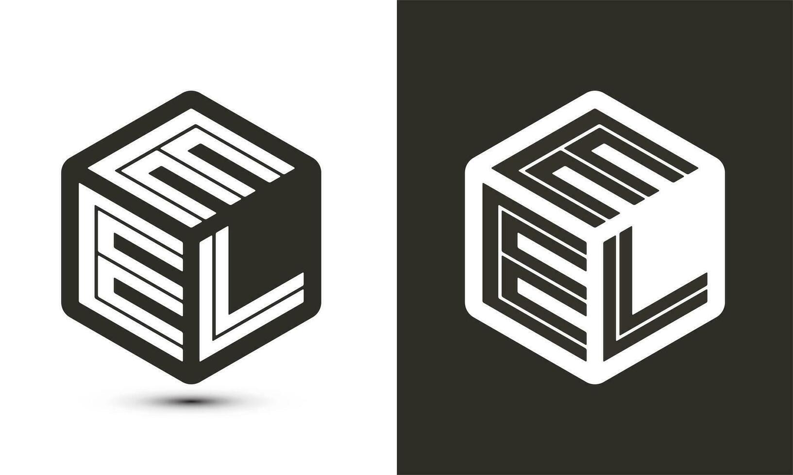 anguille lettre logo conception avec illustrateur cube logo, vecteur logo moderne alphabet Police de caractère chevauchement style.
