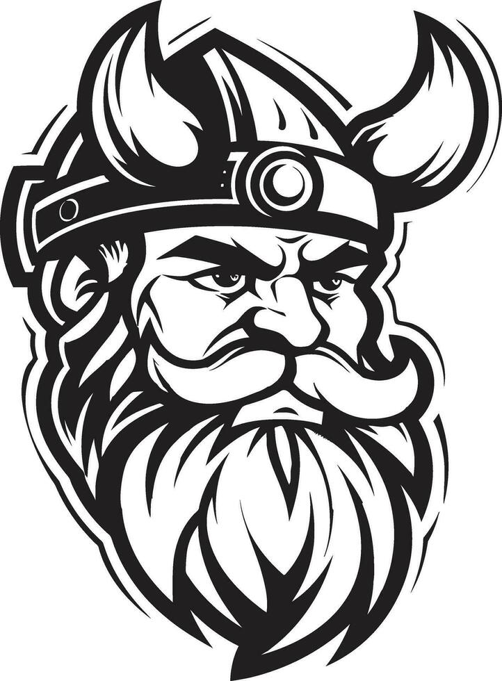 guerriers héritage une noir vecteur viking logo odins descendant une viking mascotte de valeur