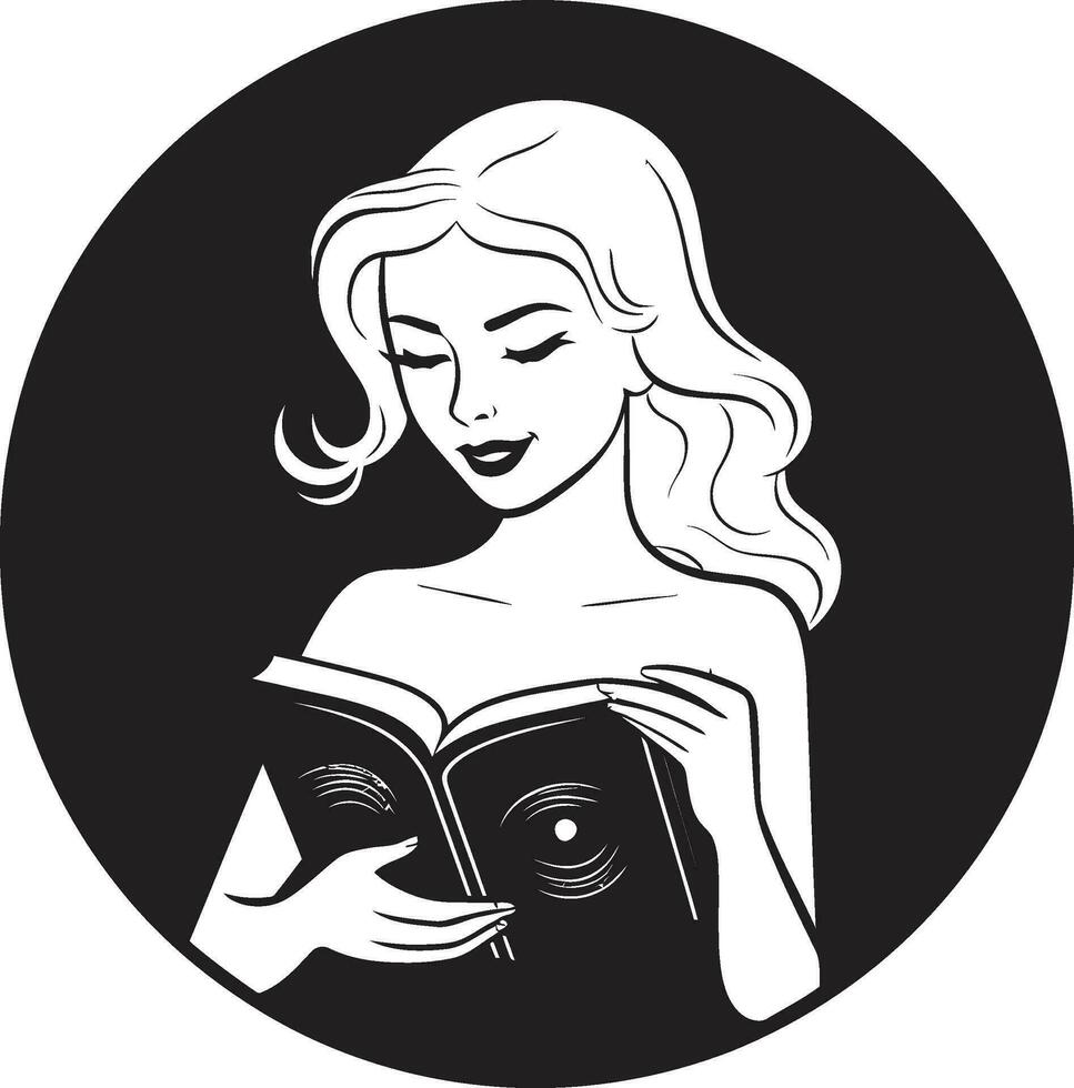 inspiration par le page femelle mentor et vecteur livre conception esprits femelle éducateur dans livre vecteur logo