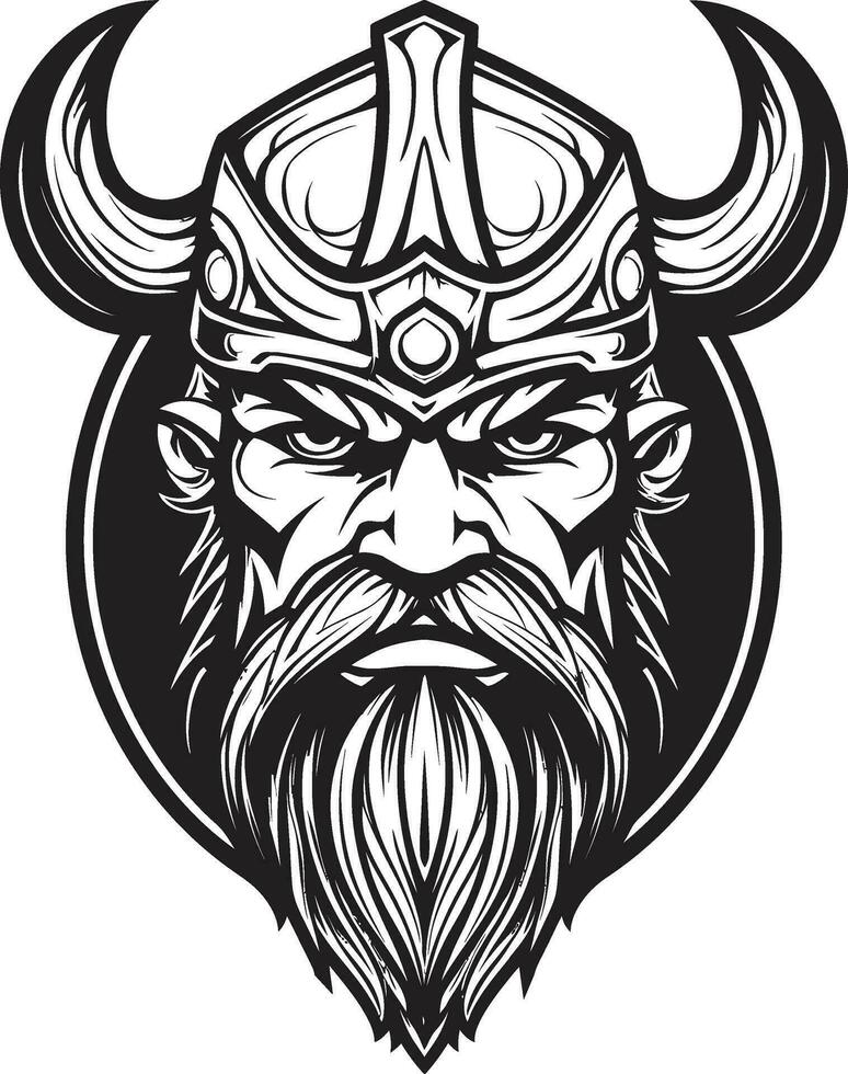 viking vertu une symbole de honneur et courage guerriers héritage une noir vecteur viking logo