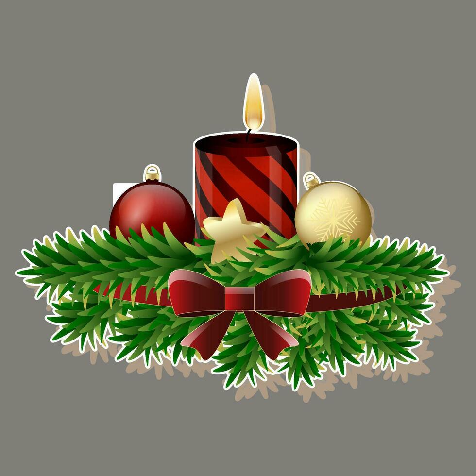 magnifique illustration sur thème de célébrer annuel Noël et Nouveau année vacances vecteur