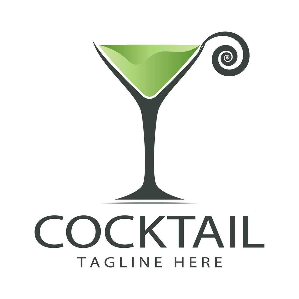 vecteur Facile logo cocktail