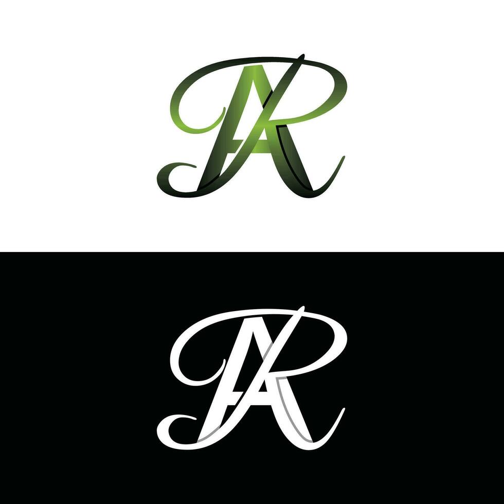 lettre ar luxe moderne monogramme logo vecteur conception, logo initiale vecteur marque élément graphique illustration conception modèle