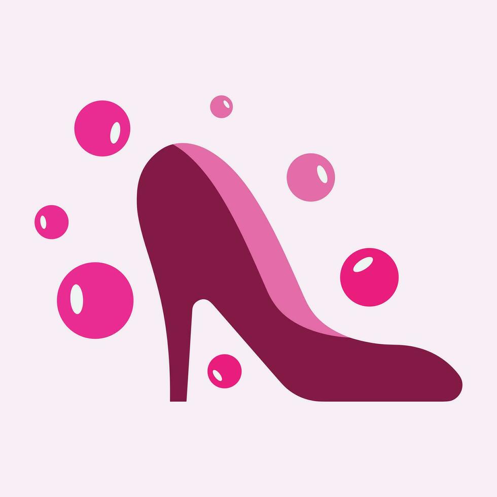 haute talons chaussure vecteur icône, aux femmes chaussure glyphe icône. symbole, logo illustration.femme des chaussures vecteur Icônes isolé sur rose fond.mode chaussure conception.