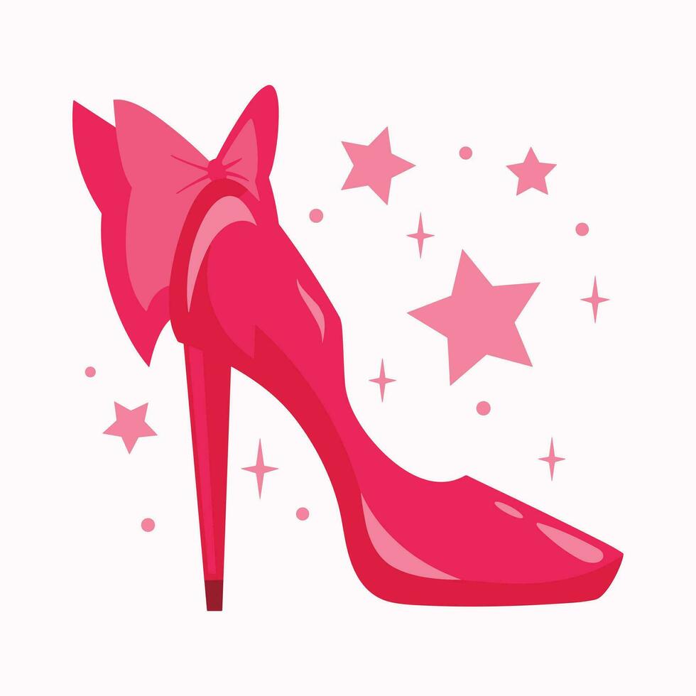 haute talons des chaussures vecteur icône. rempli plat signe pour mobile concept et la toile conception. femmes chaussure glyphe icône. symbole, logo illustration. vecteur graphique, avec rose haute talons