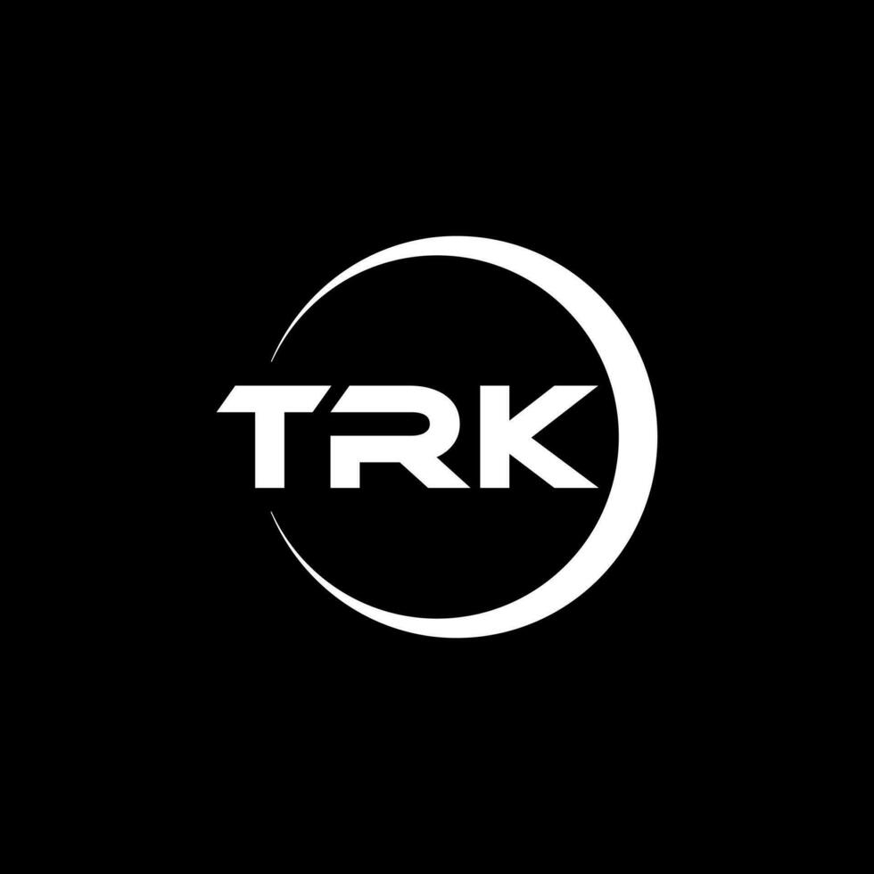 trk lettre logo conception, inspiration pour une unique identité. moderne élégance et Créatif conception. filigrane votre Succès avec le frappant cette logo. vecteur