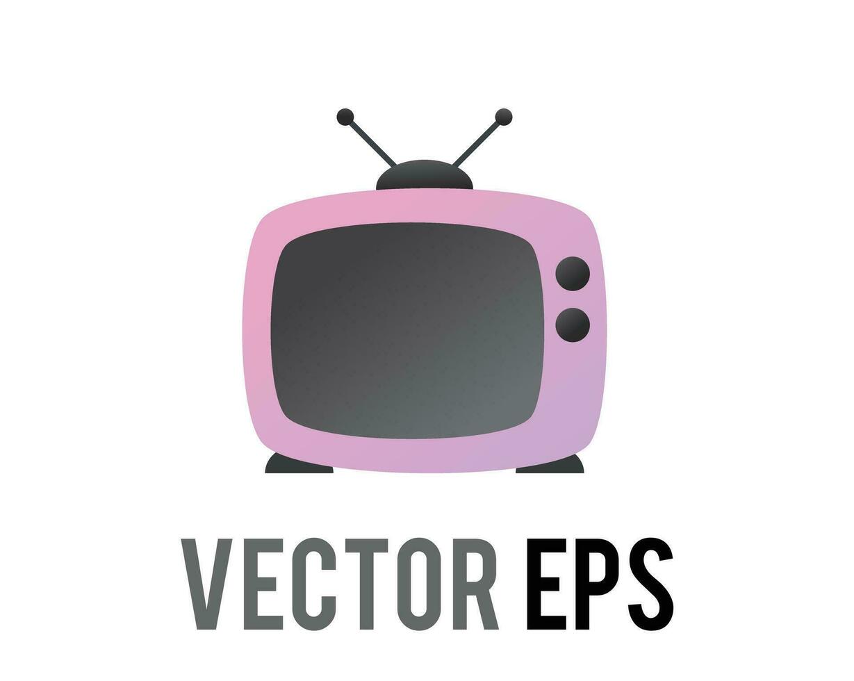 vecteur pente violet classique télévision icône