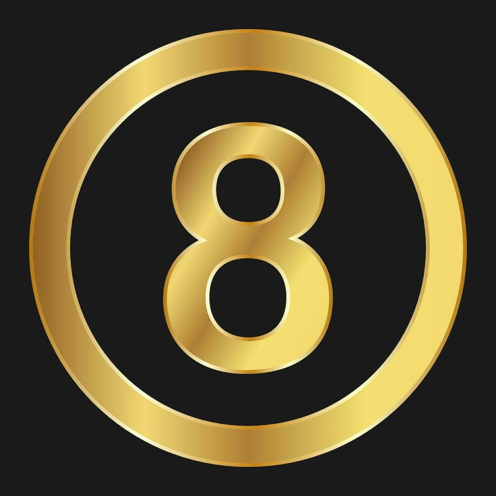 or icône avec nombre huit concept de l'Internet icône vecteur