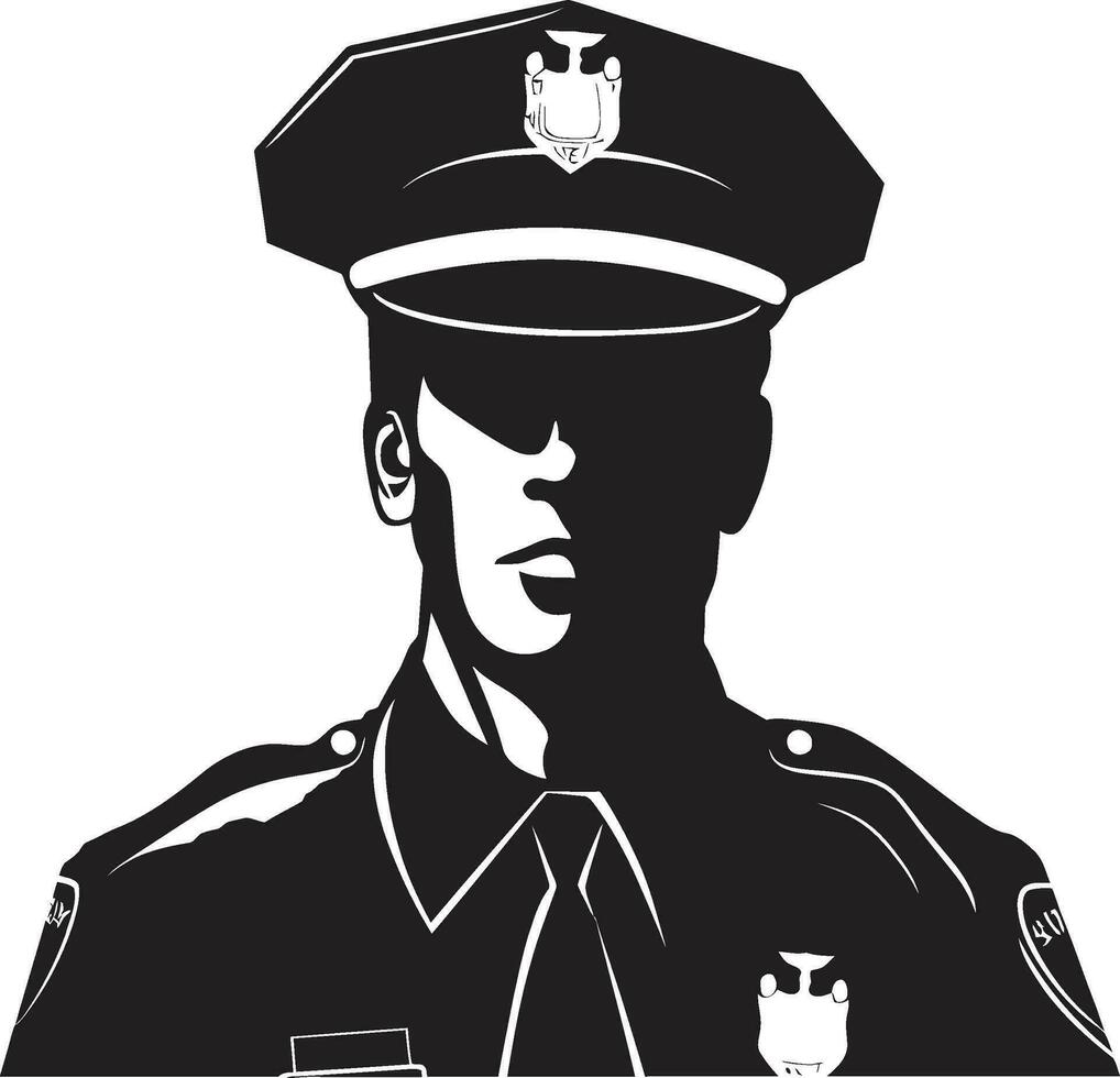 gardiens de le paix vecteur art de police officiers faire respecter le loi dans pixels police officier vecteur dessins