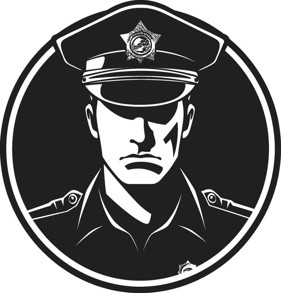 protéger le paix police officier vecteur pièces maîtresses vecteur vues de police officiers sur devoir