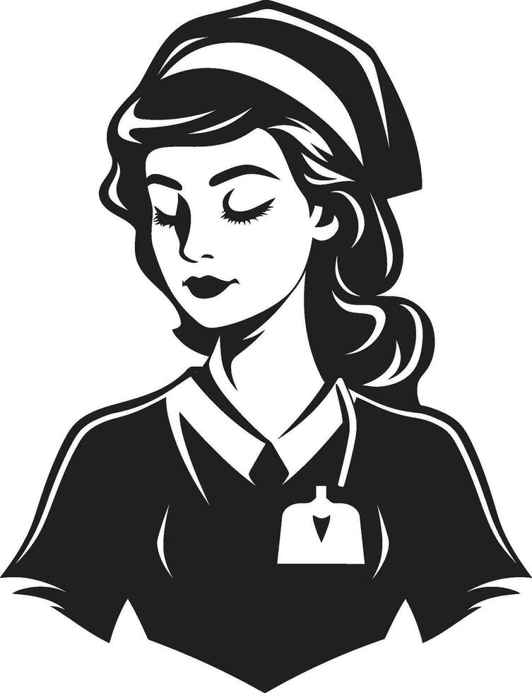 infirmière vecteur illustration esthétique appréciation dans pixels infirmière vecteur art portraits de dévouement dans conception