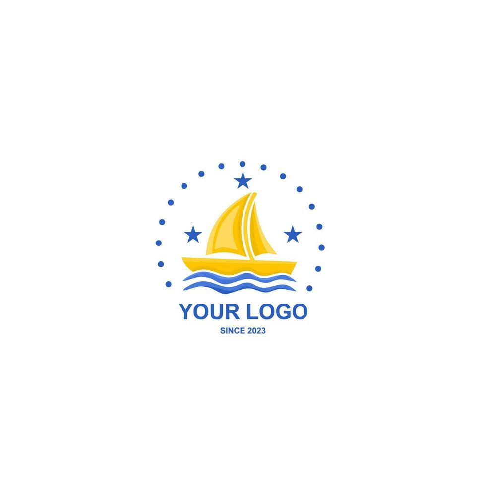 logo ou icône pour navire un service vecteur