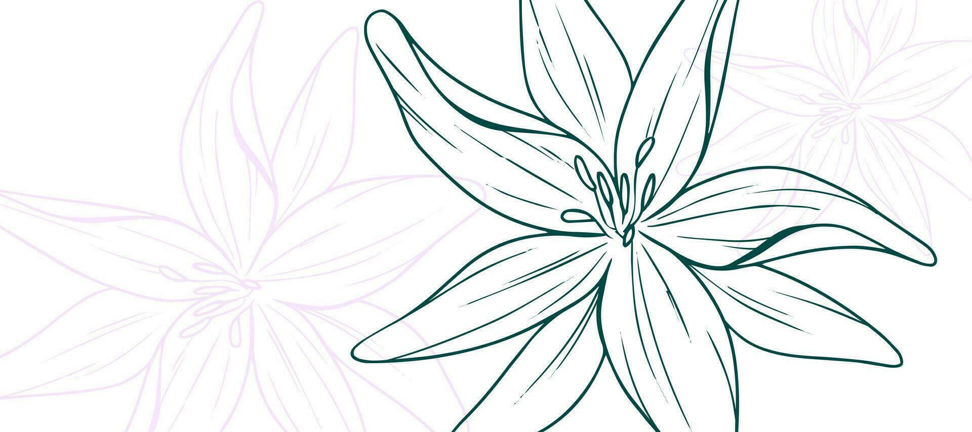 fleur contour abstrait Contexte fond d'écran vecteur