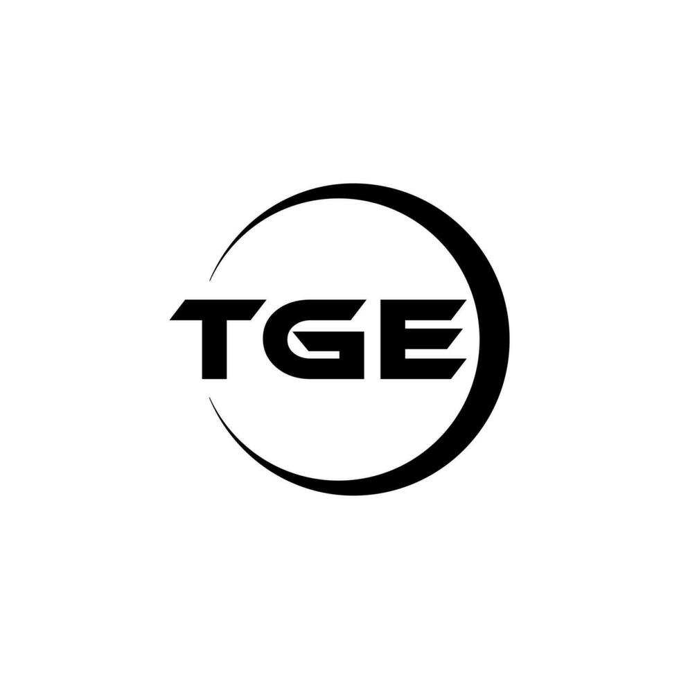 tge lettre logo conception, inspiration pour une unique identité. moderne élégance et Créatif conception. filigrane votre Succès avec le frappant cette logo. vecteur