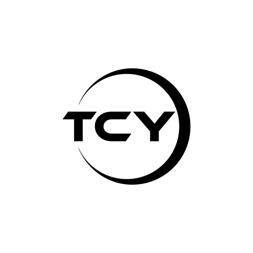 tcy lettre logo conception, inspiration pour une unique identité. moderne élégance et Créatif conception. filigrane votre Succès avec le frappant cette logo. vecteur