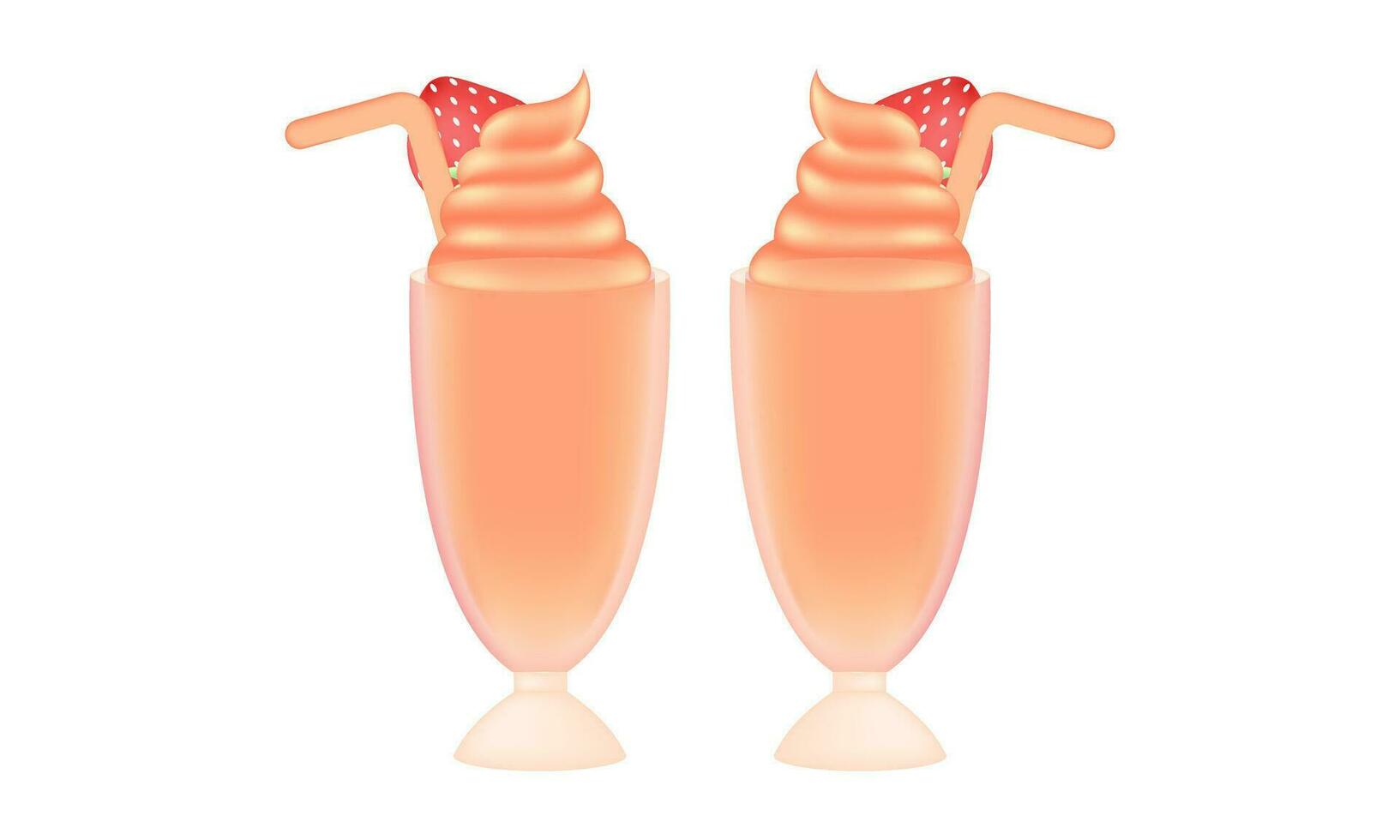 fraise la glace crème illustration avec engrener technique vecteur