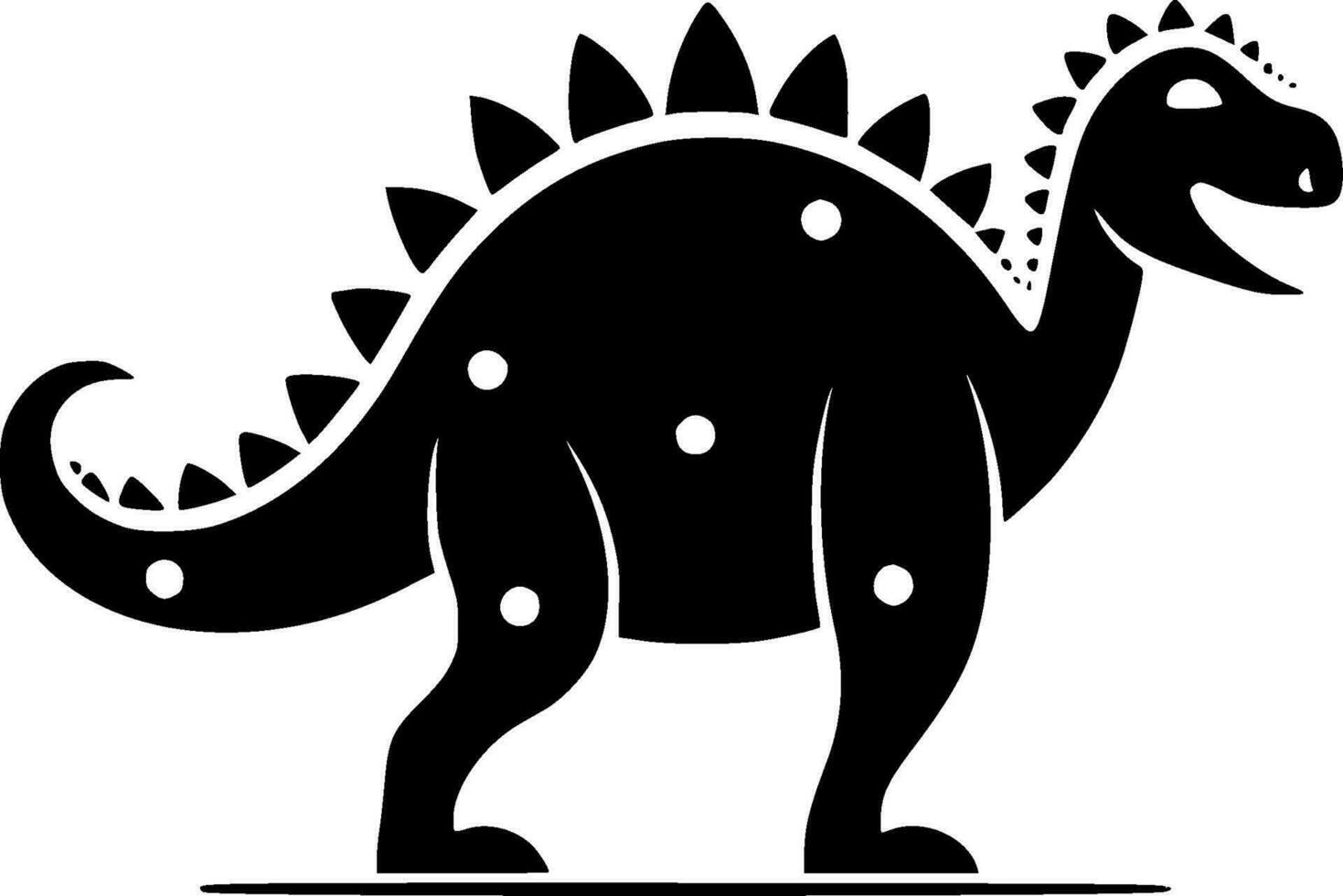 dino - minimaliste et plat logo - vecteur illustration