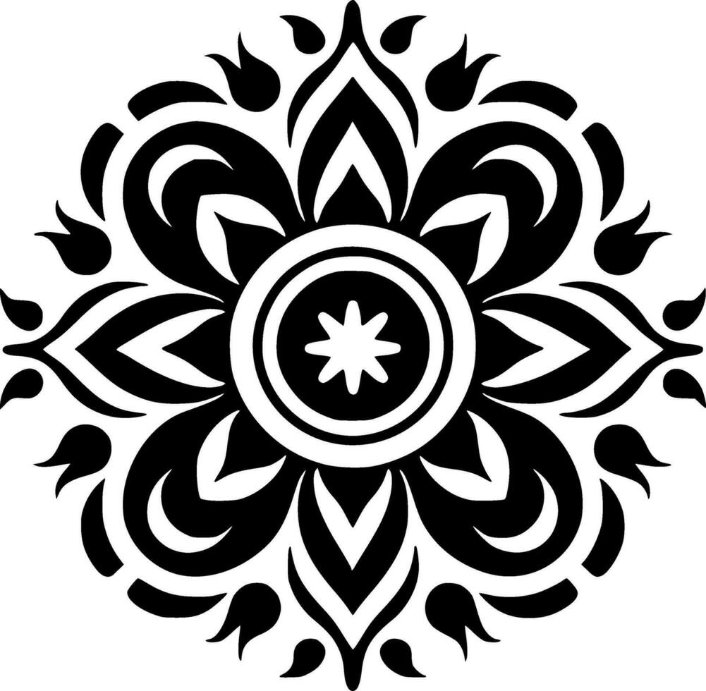 mandala, noir et blanc vecteur illustration