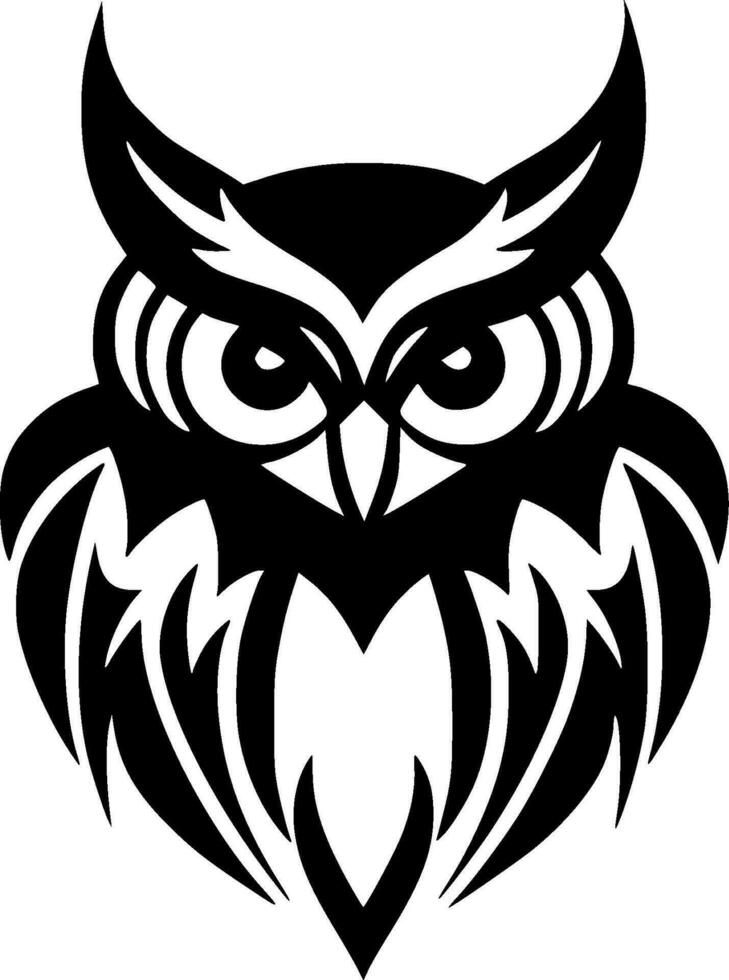 hibou, minimaliste et Facile silhouette - vecteur illustration