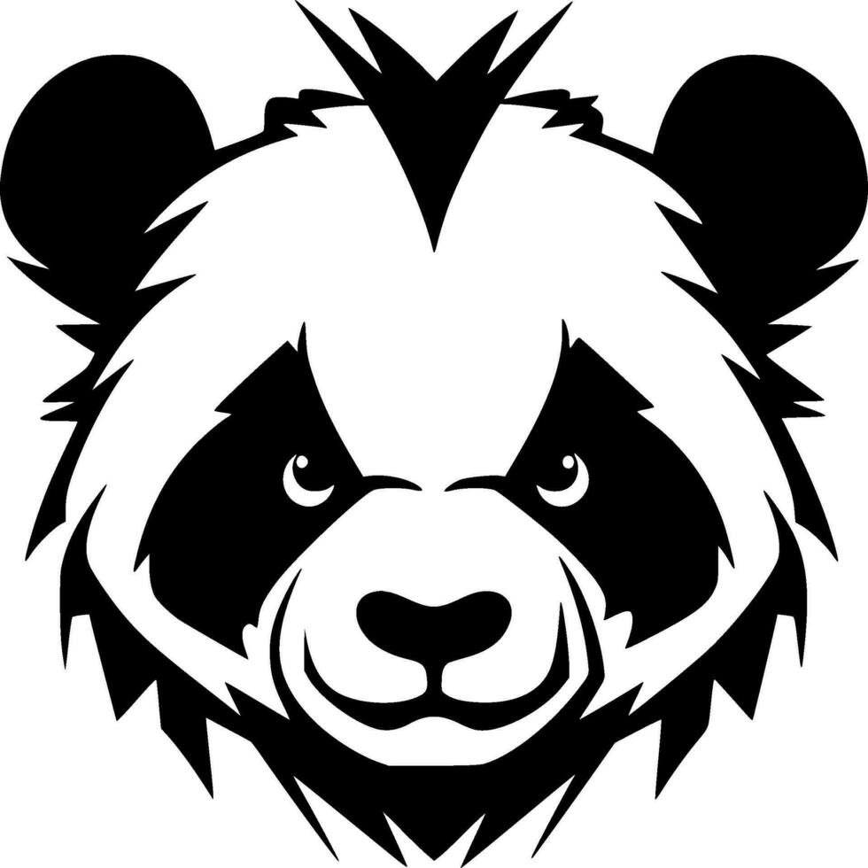 Panda - minimaliste et plat logo - vecteur illustration