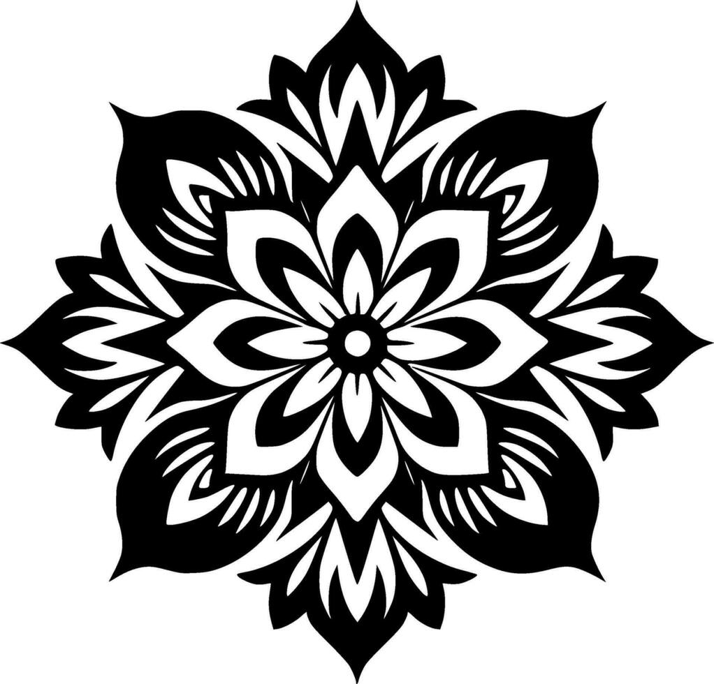 mandala, noir et blanc vecteur illustration