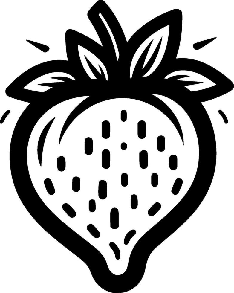 fraise - minimaliste et plat logo - vecteur illustration