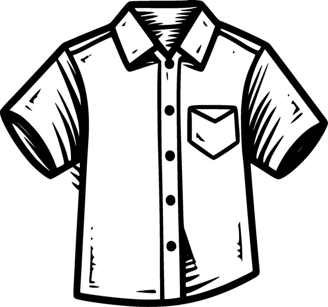 chemise - minimaliste et plat logo - vecteur illustration