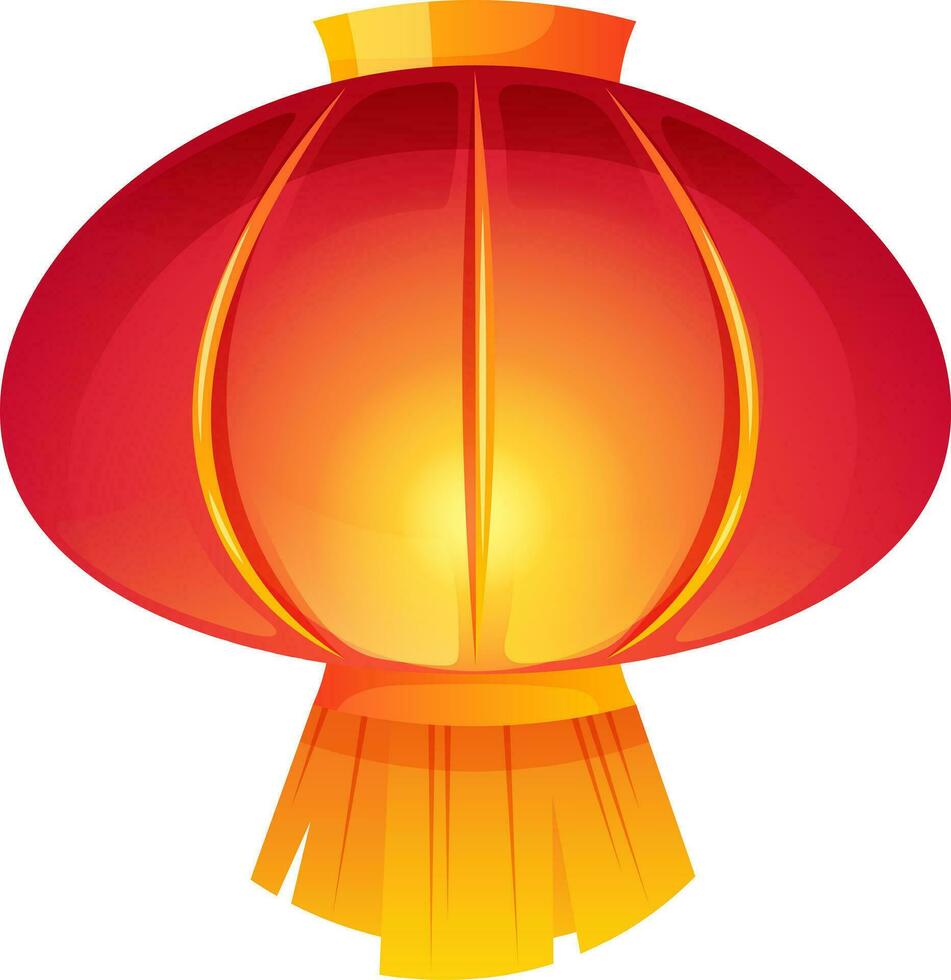 traditionnel chinois rouge lampe de poche avec d'or décorations. vecteur illustration pour chinois Nouveau année, lanterne Festival