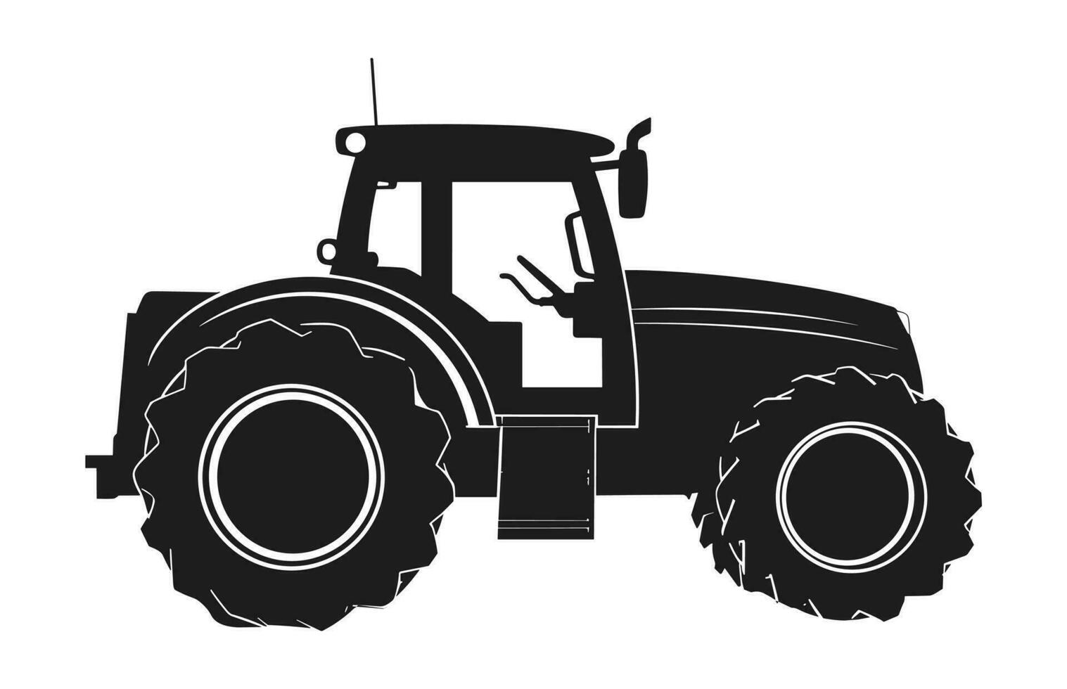 tracteur silhouettes clipart, silhouette de tracteur illustration vecteur paquet