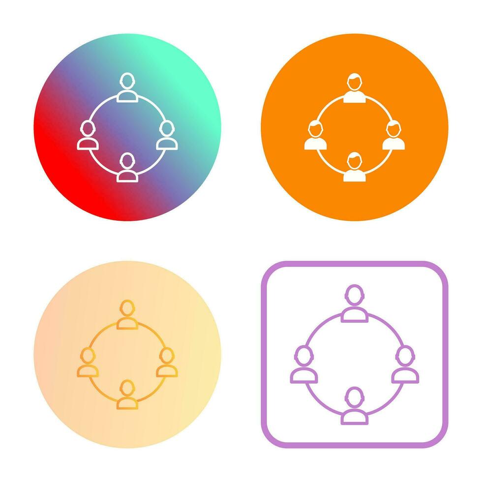 icône de vecteur de groupe de réseau unique