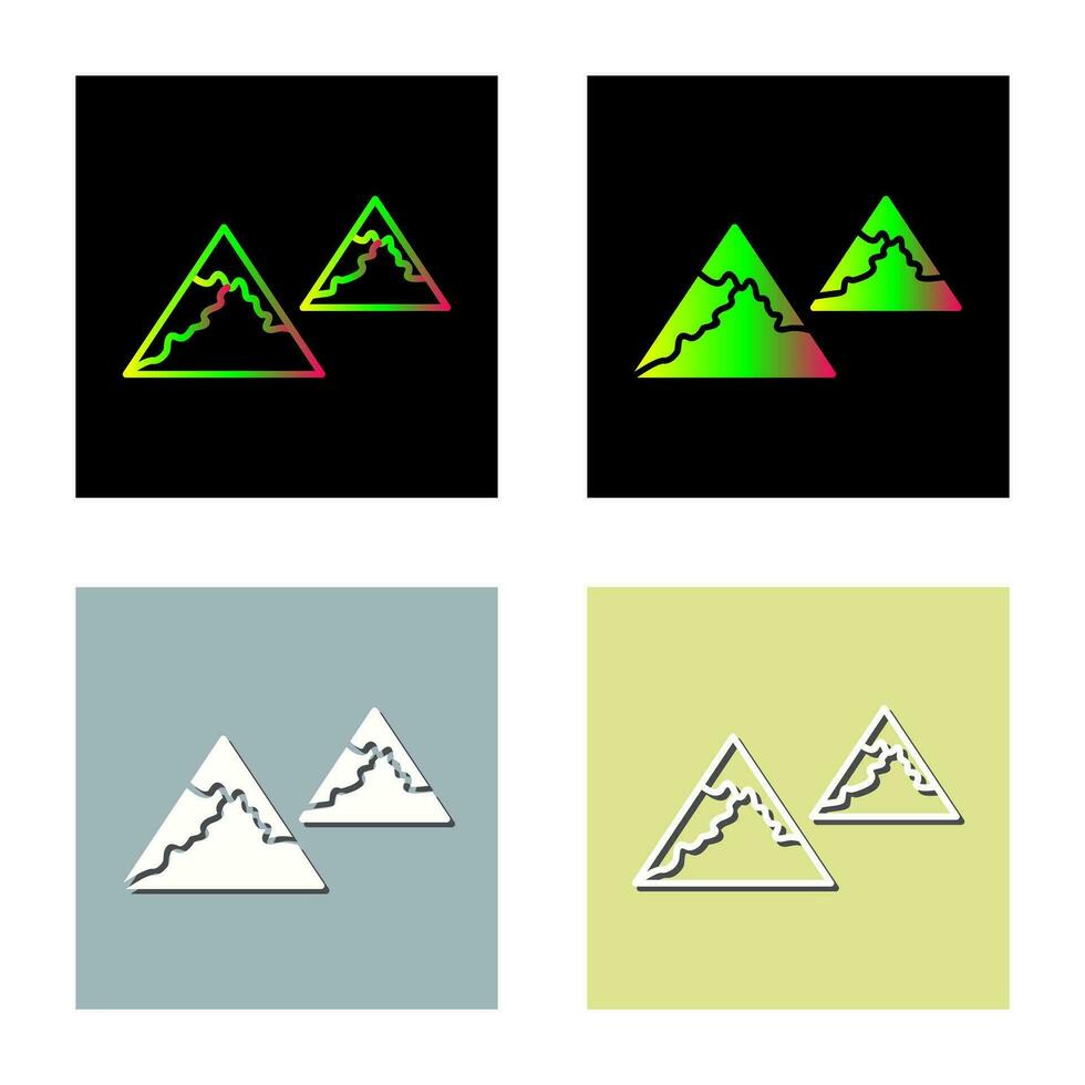 icône de vecteur de montagnes uniques