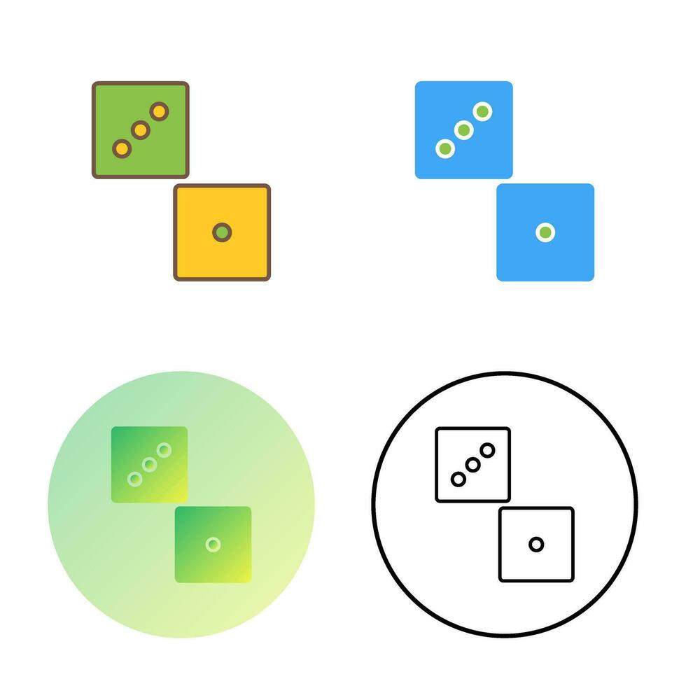 icône de vecteur de dés unique