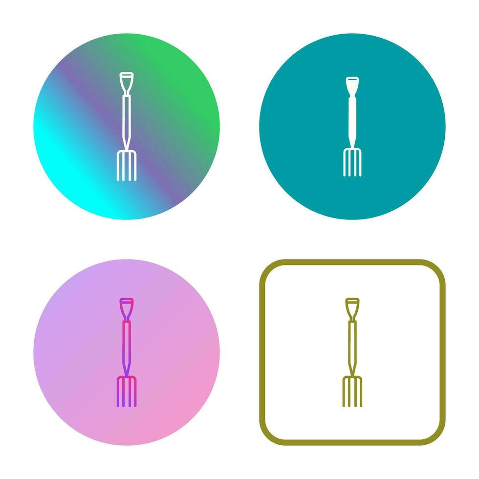 icône de vecteur de fourche de jardinage
