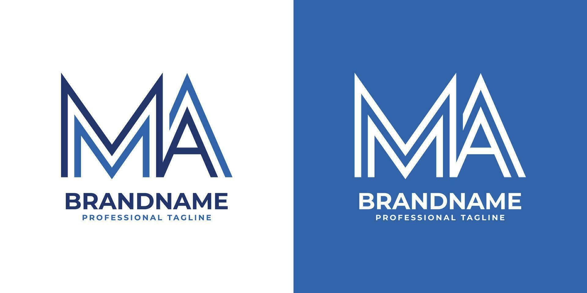 lettre ma ligne monogramme logo, adapté pour affaires avec ma ou un m initiales. vecteur