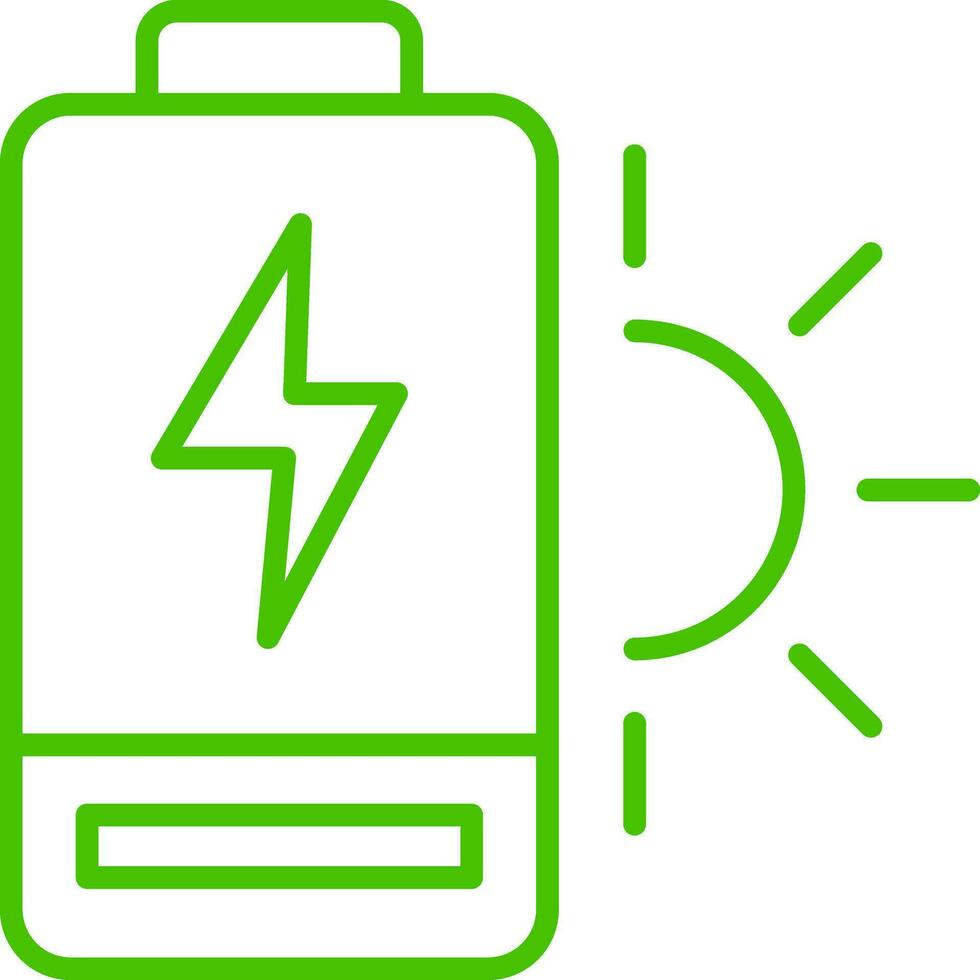 solaire batterie ligne icône illustration vecteur