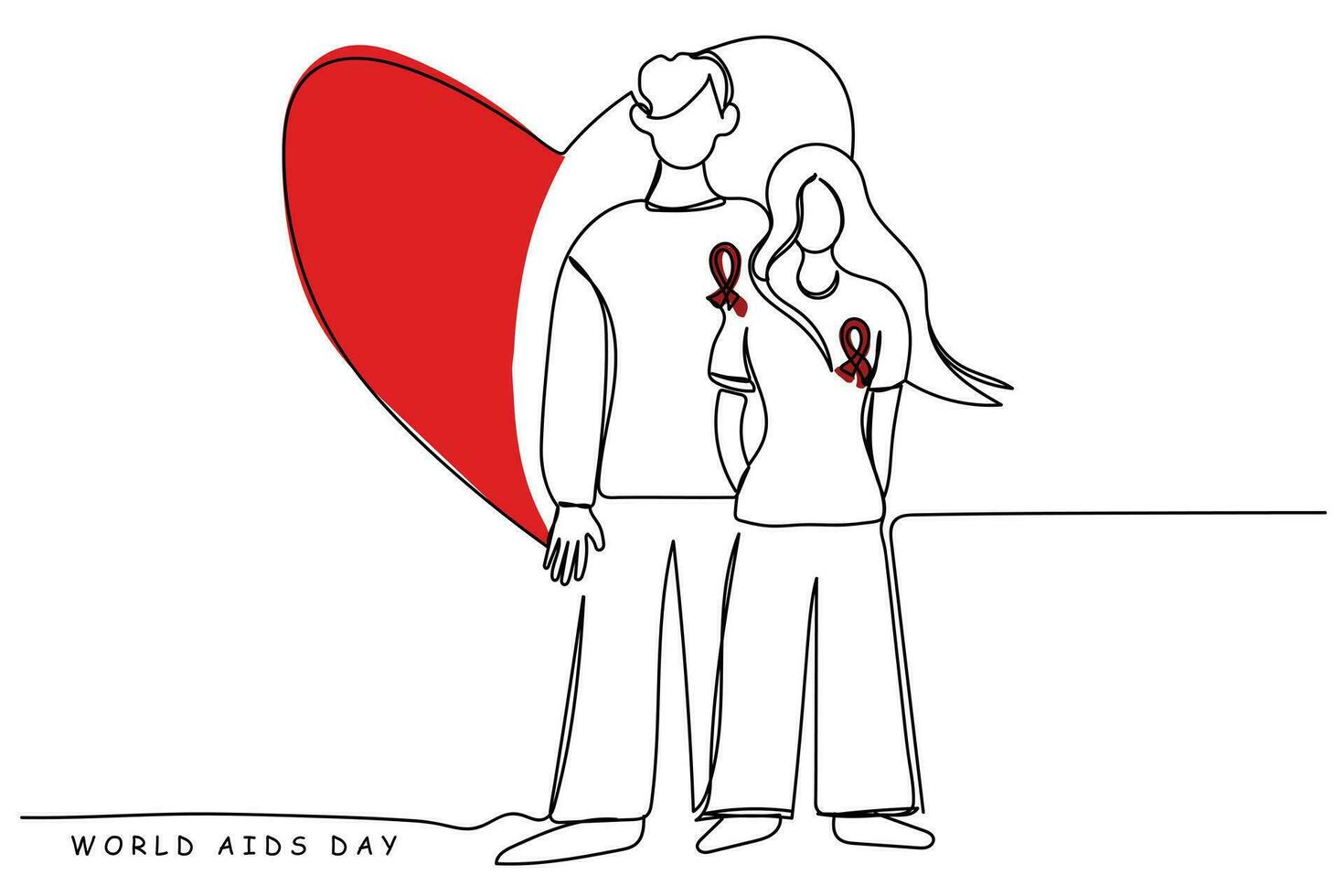 sida conscience rouge ruban. monde sida journée concept vecteur