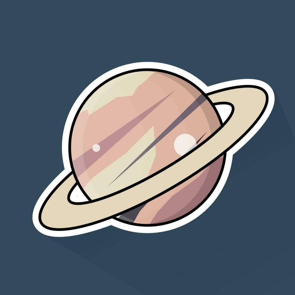 illustration vecteur de Saturne dans plat conception