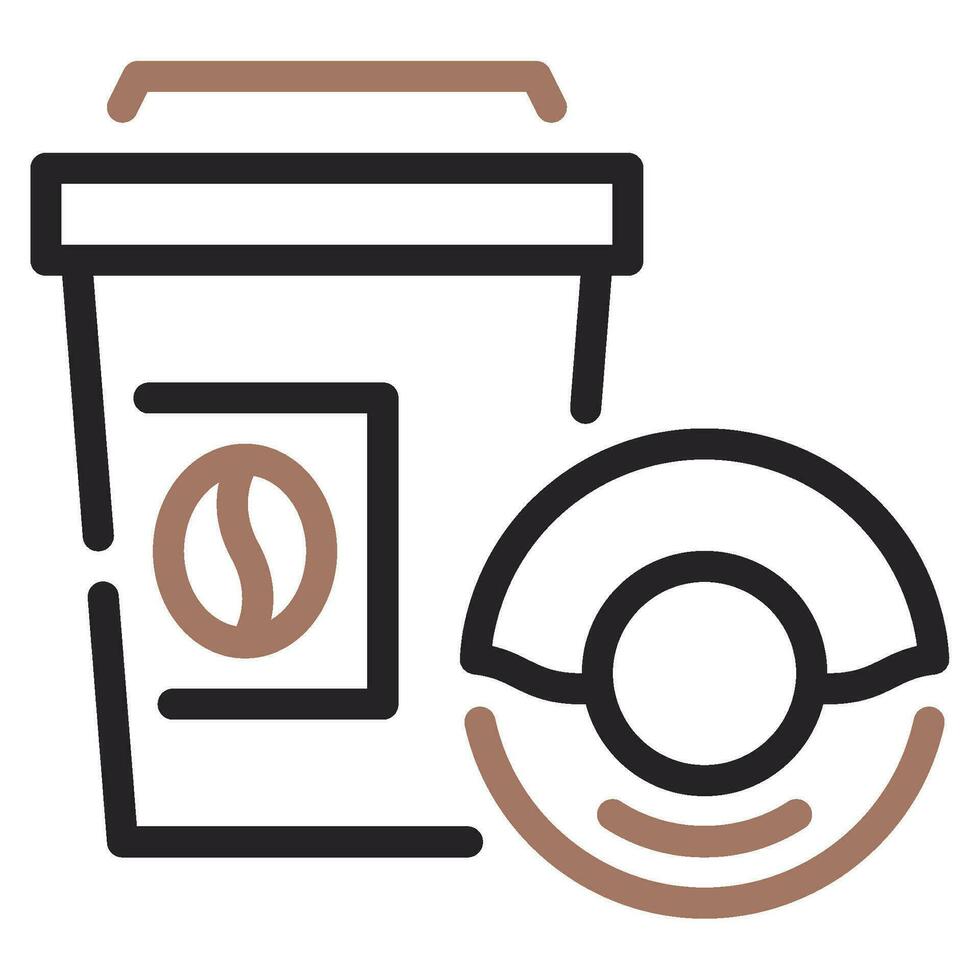 café Donut icône illustration, pour uiux, infographie, etc vecteur