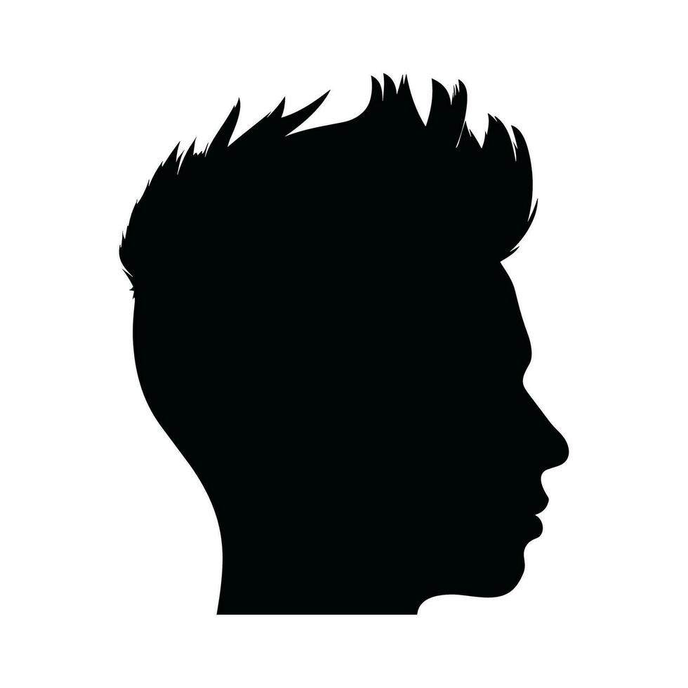 s'estomper la Coupe de cheveux silhouette gratuit, Hommes cheveux Couper vecteur, branché élégant Masculin coiffure silhouette vecteur