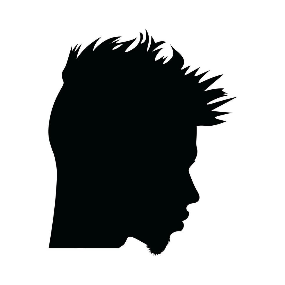 s'estomper la Coupe de cheveux silhouette gratuit, Hommes cheveux Couper vecteur, branché élégant Masculin coiffure silhouette vecteur