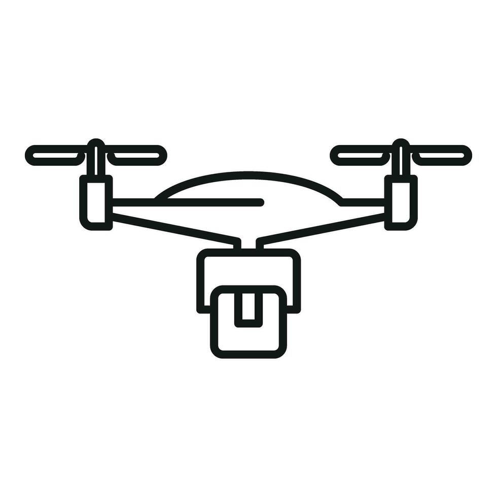 parcelle drone contrôle icône plat vecteur. carte terre vue vecteur