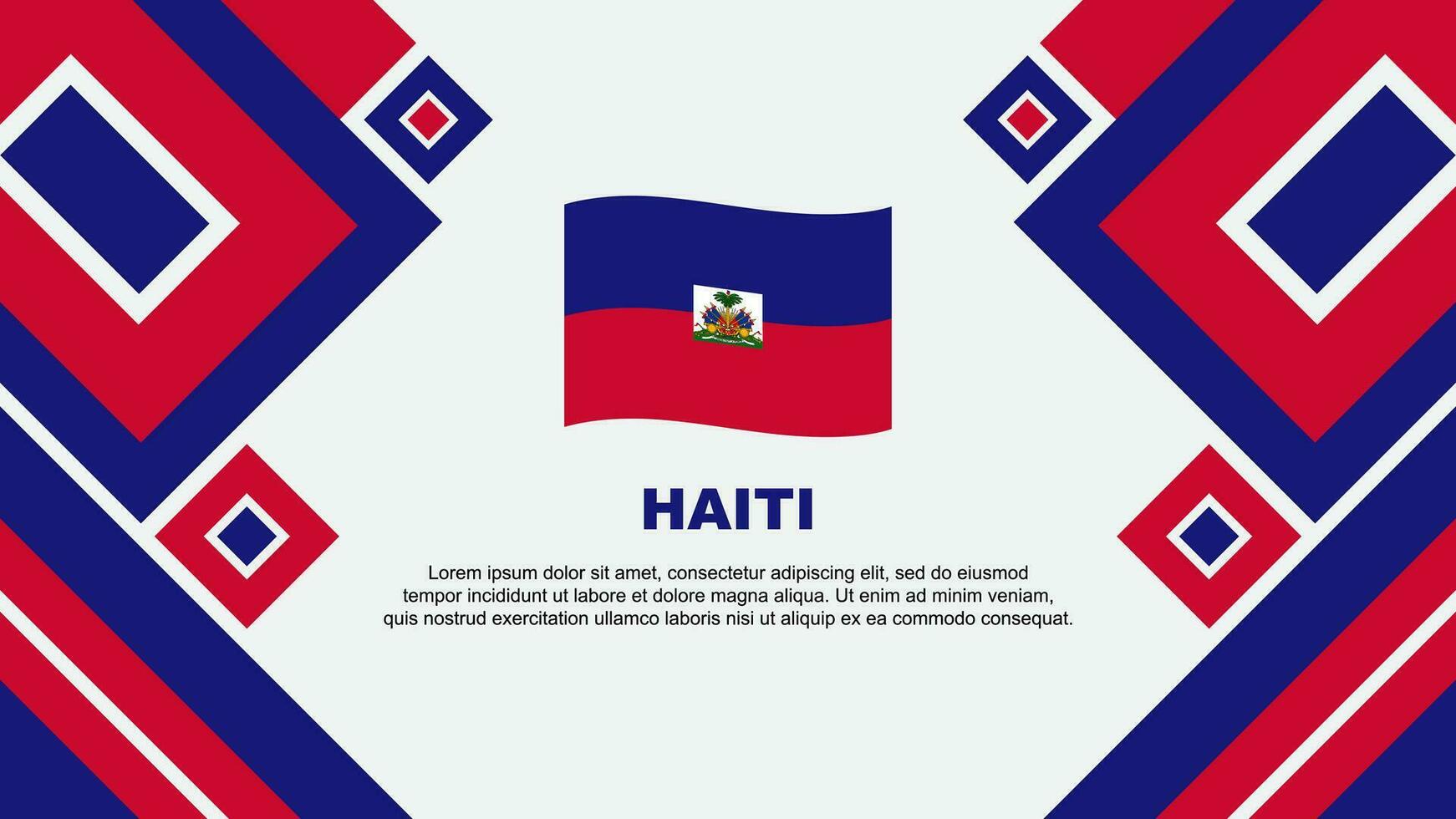 Haïti drapeau abstrait Contexte conception modèle. Haïti indépendance journée bannière fond d'écran vecteur illustration. Haïti dessin animé
